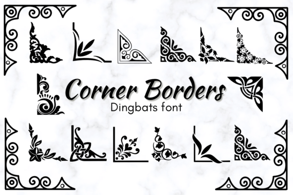 Corner Borders: The Sketched Dingbats Font for Authentic Designs