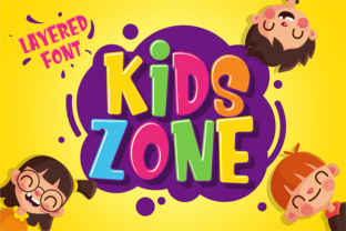 Kids Zone: A Layered Font for Joyful, Playful Design