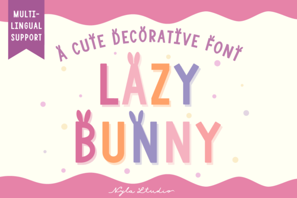 Lazy Bunny: A Playful Decorative Font for Creative Projects
