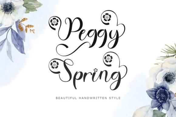 Peggy Spring: A Handwritten Font with Character