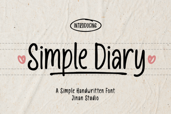 Simple Diary: A Handwritten Sans Serif for Authentic Design